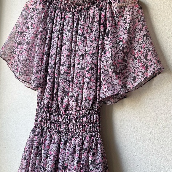 MISA Pink Black Nathalie Mini Dress in Cetara Floral Sz S - Picture 10 of 15